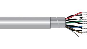 Meeraderige kabel PVC 1x2x0.35mm² Vertind koper Grijs 30m