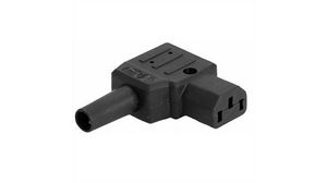 Power Entry Connector, Socket, Angled, C13, 10A