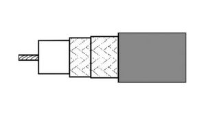 Koaxiális kábel RG-223 PVC 5.4mm 50Ohm Fekete 100m