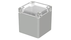 Plastic Enclosure with Clear Lid Euromas 80x82x85mm Light Grey Polycarbonate IP66