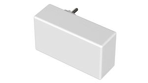 Boîtier de connecteur en plastique, fiche DE/FR type F/E (CEE 7/7), ABS / Polycarbonate, 120x65x40mm, Blanc