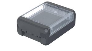Plastic Enclosure with Clear Lid Bocube 80x113x40mm Graphite Grey Polycarbonate IP66