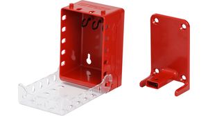 Kompaktní uzamykatelná skříňka, Polykarbonát, 102x145x69mm, Červená