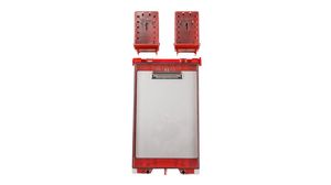 Permit Control Station with Lock Box, Plastic, 247.7x276.6x68.6mm, Red