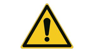Znak bezpieczeństwa ISO - ogólny znak ostrzegawczy, Triangular, Czarny na żółtym, Poliester, Ostrzeżenie, 1szt.