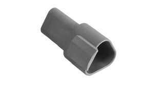 Housing with Protective End Cap, PX01, Receptacle, Grey, Poles - 3