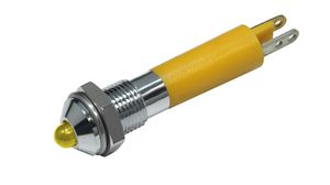 LED Indicator, Yellow, 6mcd, 24V, 6mm, IP67