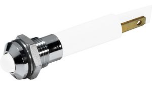 Voyant LED, Blanc, 180mcd, 230V, 8mm, IP67