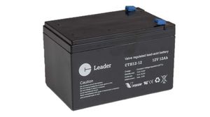 Rechargeable Battery, Lead-Acid, 12V, 12Ah, Blade Terminal, 6.3 mm