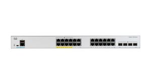 Ethernet-kapcsoló, RJ45 portok 24, Száloptikás portok 4, SFP, 1Gbps, Felügyelt