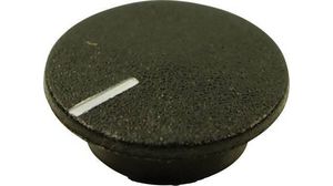 Krytka knoflíku Kruh 13.21mm Černá ABS Knoflík K21