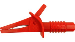 Crocodile Clip with 4mm Socket 1kV 10A Red