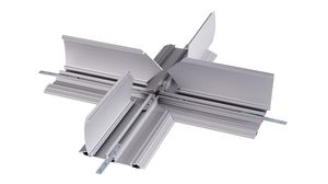 Bodenkabelkanal Querverbindung Aluminium Grau 430mm