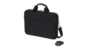 Notebook Bag with Wireless Mouse, Shoulder Strap, 15.6" (39.6 cm), Top Traveller, Black