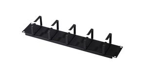 Cable Management Panel for 19" Cabinets, Steel, Black