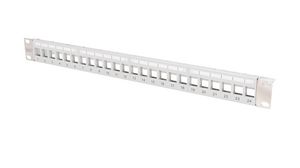 24-Port Modular Patch Panel with Label Fields, 19"