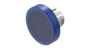 Switch Lens Round 19.7mm Blue Transparent Plastic EAO 61 Series