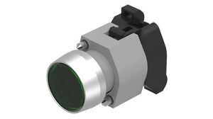 Pushbutton Switch Actuator, Green Lens Latching Function Raised Pushbutton Grey IP65 EAO 04 Series