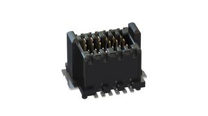 Stacking Board Connector, Black, Straight, Plug, 500V, Contacts - 12