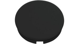 Cap, 18mm, Black, Glossy, Without Indication Line