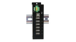 Industrial USB Hub, 6x USB-A Socket, 2.0, 480Mbps
