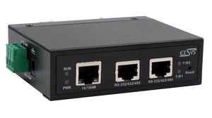 Server pro sériové zařízení, 100 Mbps, Serial Ports - 2, RS232 / RS422 / RS485 Euro Type C (CEE 7/16) Plug