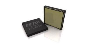 FTDI Chip FT2232HQ-TRAY, USB Controller, 12Mbps, 3.3 V, 64-Pin QFN