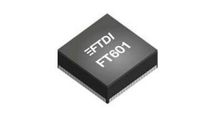 FT601Q-B-T, USB Bridge IC, 2-Channel, 480 Mbps, 5Gbit/s, USB 2.0, USB 3.0, 3.3 V, 76-Pin QFN