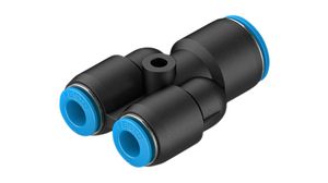 Y-Fitting, Compressed Air, Brass, 54.3mm, Ø12 mm, Push-In Connector