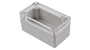 Plastic Enclosure with Clear Lid RZ 65x115x55mm Light Grey Polycarbonate IP65