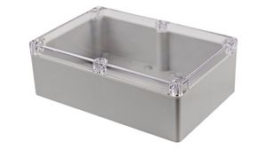Plastic Enclosure with Clear Lid RZ 146x222x75mm Light Grey Polycarbonate IP65