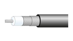 Coaxial Cable RG-400 LSZH 5mm 50Ohm Silver-Plated Copper Black 100m