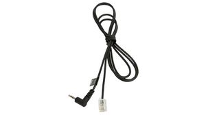 Cable, RJ10 Plug - 2.5 mm Jack Plug, 1m, Panasonic KX-T 7630 / Panasonic KX-T 7633 / Panasonic KX-T 7635 / Polycom SoundPoint IP 330