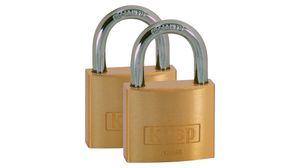 Padlock, Pack of 2 Pieces, Brass, 40mm
