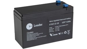 Rechargeable Battery, Lead-Acid, 12V, 7.2Ah, Blade Terminal, 4.8 mm