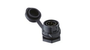 Front Panel Mounting Plug, Size 16, Pin, 2 Contacts, 10A, 400V, IP67 / IP65
