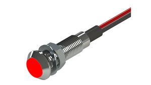 LED-indikator Rød 5mm 6VDC 19mA