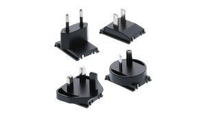 Interchangeable Adapter, AC / AC, UK Type G (BS1363) Plug / Euro Type C (CEE 7/16) Plug / AU Type I Plug / US Type A Plug