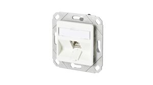 Network Wall Outlet CAT6a 41x70x70mm 1x RJ45 Wall Mount 1A 60VDC White