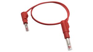 Test Lead with Retractable Shroud, Stackable, Banana Plug, 4 mm, PVC, 32A, 600V, 1.5m, 2.08mm², Red