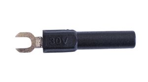 Spade Connector, Spade Connector / Banana Plug, 4 mm, Black