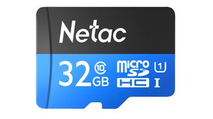 Scheda memoria, microSD, 32GB, 90MB/s, 20MB/s, Nero / Blu