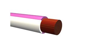Stranded Wire PVC 1.5mm² Bare Copper Pink / White R2G4 100m