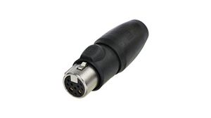 XLR Connector, Socket, Straight, Cable Mount, 10 Poles