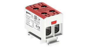 Insulated Universal Connector, Screw, 2 Poles, 1kV, 320A, 1.5 ... 50mm², Grey / Red