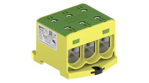 Insulated Universal Connector, Screw, 3 Poles, 1kV, 640A, 25 ... 150mm², Green / Yellow