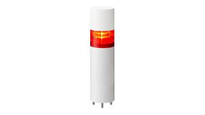 Signal Tower with Buzzer Red 295mA 24V LR6 Surface Mount IP67 / IP69K Connector, M12