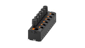 Potential distributor, Push-In, 7 Poles, 250V, 6.3A, 0.2 ... 16mm², Black