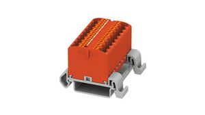 Terminal Block, Push-In, 18 Poles, 690V, 24A, 0.14 ... 4mm?, Red