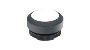 Pushbutton Actuator with Black Frontring Latching Function Round Button White IP65 RAFIX 22 FS+